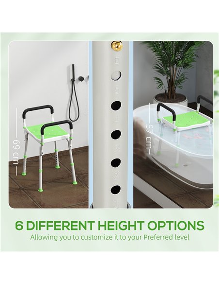 HOMCOM 57-69cm Aluminium Frame Bath Seat - pic 171711 | FastDaddyshop