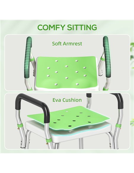 HOMCOM 57-69cm Aluminium Frame Bath Seat - pic 171712 | FastDaddyshop