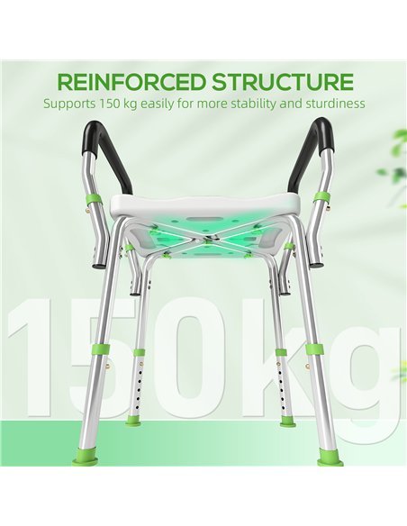 HOMCOM 57-69cm Aluminium Frame Bath Seat - pic 171715 | FastDaddyshop