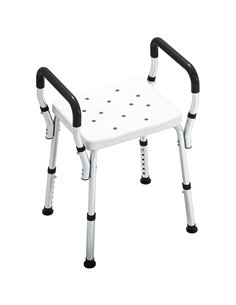 HOMCOM 57-69cm Aluminium Frame Bath Seat