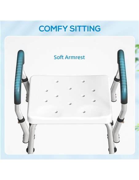 HOMCOM 57-69cm Aluminium Frame Bath Seat - pic 171721 | FastDaddyshop