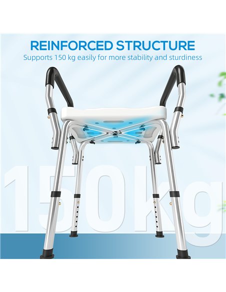 HOMCOM 57-69cm Aluminium Frame Bath Seat - pic 171724 | FastDaddyshop