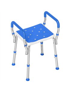 HOMCOM 57-69cm Aluminium Frame Bath Seat
