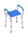 HOMCOM 57-69cm Aluminium Frame Bath Seat