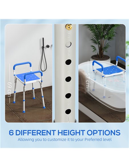 HOMCOM 57-69cm Aluminium Frame Bath Seat - pic 171738 | FastDaddyshop
