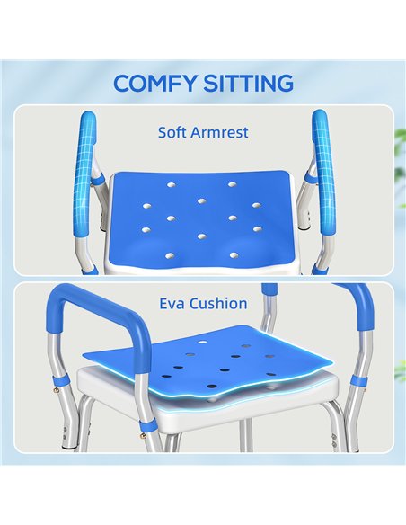 HOMCOM 57-69cm Aluminium Frame Bath Seat - pic 171739 | FastDaddyshop