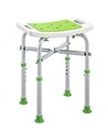 HOMCOM 44-51.5cm Aluminium Frame Shower/Bath Stool - Green