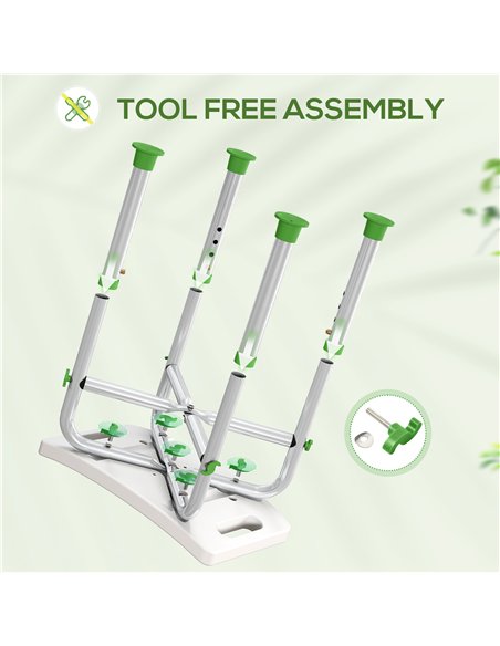 HOMCOM 44-51.5cm Aluminium Frame Shower/Bath Stool - Green - pic 171757 | FastDaddyshop