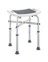 HOMCOM 44-51.5cm Aluminium Frame Shower/Bath Stool - Grey