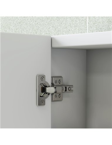 HOMCOM Three-Mirror Bathroom Storage Cabinet - White