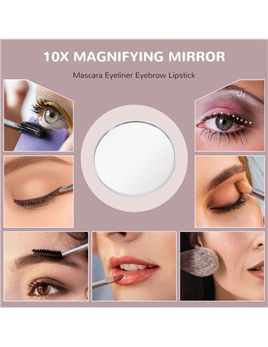 HOMCOM Vanity Mirror with Lights, Large 80x62 cm Lighted Makeup Mirror with 3 Colour, 10X Magnifying, USB Charging Port, Touch S