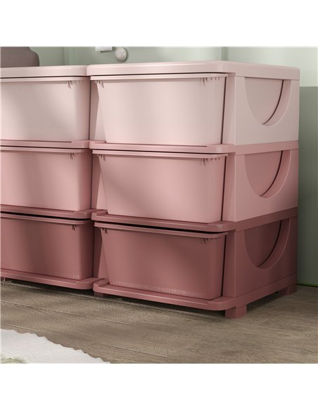 HOMCOM Kids Storage Unit, with Nine Drawers - Pink - pic 171977 | FastDaddyshop