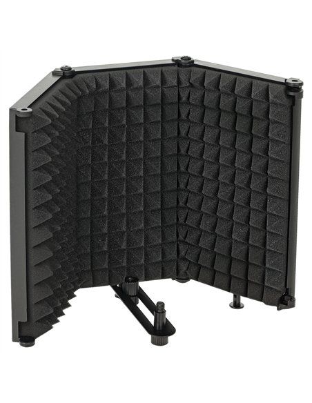 HOMCOM Studio Microphone Isolation Shield, Foldable Adjustable Recording Studio Equipment, 3-Panel High Density Absorbent Foam S - pic 172023 | FastDaddyshop