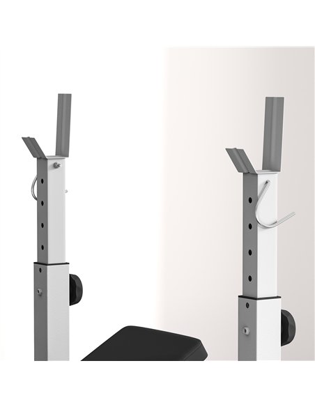 HOMCOM Adjustable Weight Bench with Squat Rack, Heavy Duty Bench Press Rack with Preacher Curl Pad, Leg Developer, Barbell Rack, - pic 172049 | FastDaddyshop