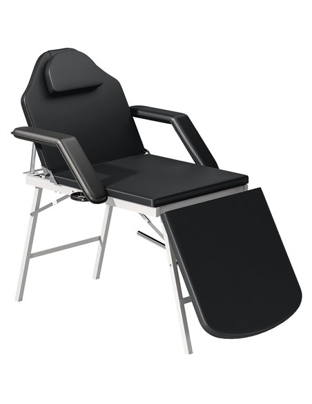 HOMCOM Portable Massage Table, 3 Section Adjustable Beauty Bed, Foldable Massage Bed with Face Hole, Recliner Chair with Removab - pic 172059 | FastDaddyshop