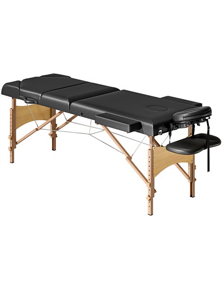 HOMCOM Adjustable Folding Massage Table - Black - pic 172068 | FastDaddyshop