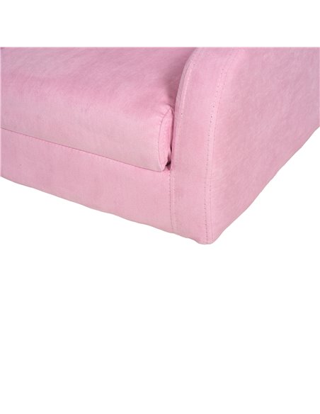 HOMCOM 2 In 1 Kids Children Sofa Chair Bed Folding Couch Soft Flannel Foam Toddler Furniture for Playroom Bedroom Living Room Pi - pic 17207 | FastDaddyshop