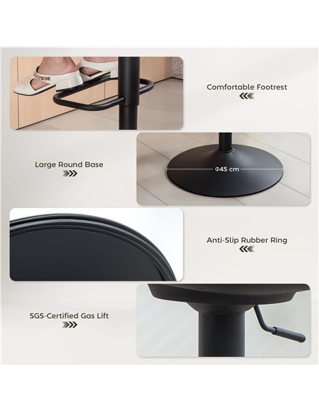 HOMCOM Set of Two Relaxed Tub Bar Stools - Dark Green - pic 172136 | FastDaddyshop