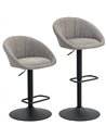 HOMCOM Set of Two Relaxed Tub Bar Stools - Grey