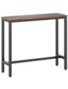 HOMCOM Rectangular Bar Table, Wood Effect Pub Coffee Table for Small Space, Breakfast Dining, Kitchen, Industrial, Rustic Brown