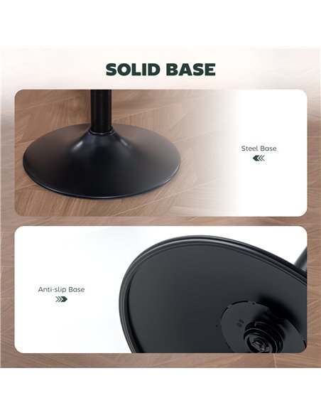 HOMCOM Set of Two Faux Leather Bar Stools - Dark Green - pic 172219 | FastDaddyshop