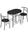 HOMCOM Three-Piece Compact Dining Set - Black