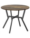HOMCOM Dining Table, Round Kitchen Table with Black Legs, Anti-slip Foot Pads for Living Room, Dining Room 90 x 76 cm, Rustic Br