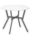 HOMCOM Dining Table, Round Kitchen Table with Black Legs for Living Room, Dining Room 90 x 76 cm, High Gloss White