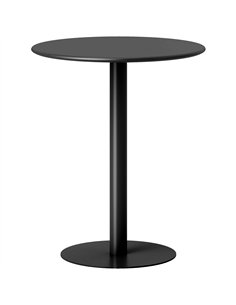 HOMCOM Dining Table, Round Kitchen Table with Steel Base for Living Room, Dining Room, 60 x 60 x 72cm, Black