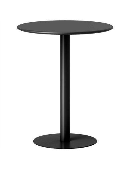 HOMCOM Dining Table, Round Kitchen Table with Steel Base for Living Room, Dining Room, 60 x 60 x 72cm, Black - pic 172464 | FastDaddyshop
