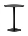 HOMCOM Dining Table, Round Kitchen Table with Steel Base for Living Room, Dining Room, 60 x 60 x 72cm, Black