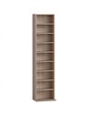 HOMCOM 260 Narrow CD Storage Unit - Natural Wood Finish