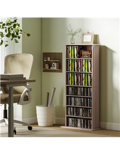 HOMCOM 360 CD Storage Unit - Natural Wood Finish 2