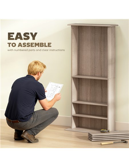 HOMCOM 360 CD Storage Unit - Natural Wood Finish - pic 172497 | FastDaddyshop