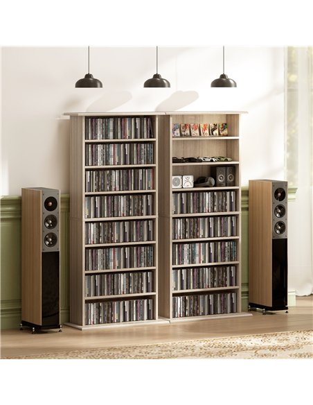 HOMCOM 360 CD Storage Unit - Natural Wood Finish - pic 172499 | FastDaddyshop