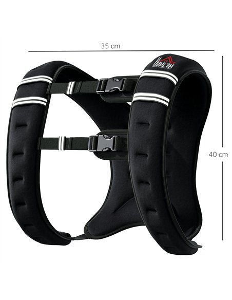HOMCOM 8KG Weighted Vest, Running Weight Vest with Adjustable Strap, Convenient Pocket and Reflective Strips for Men and Women - pic 172511 | FastDaddyshop