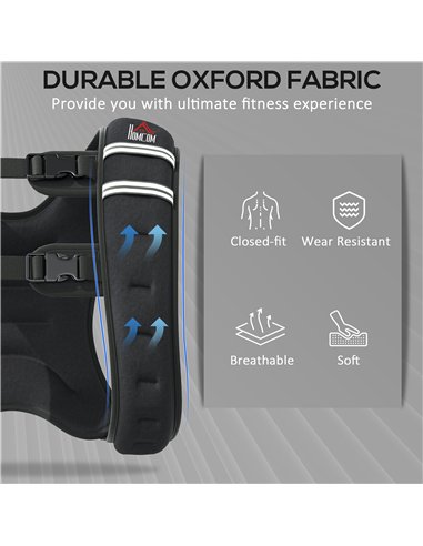 HOMCOM 8KG Weighted Vest, Running Weight Vest with Adjustable Strap, Convenient Pocket and Reflective Strips for Men and Women