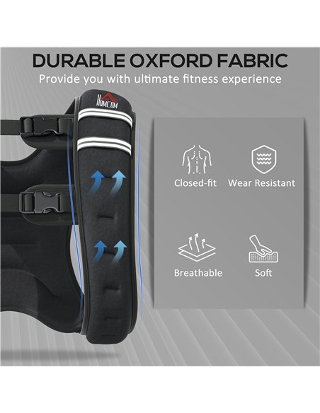 HOMCOM 8KG Weighted Vest, Running Weight Vest with Adjustable Strap, Convenient Pocket and Reflective Strips for Men and Women - pic 172512 | FastDaddyshop
