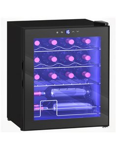 HOMCOM 42L 16-Bottle Wine Cooler Fridge - Black