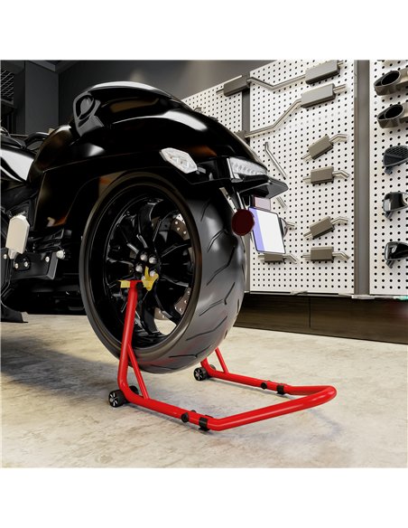 HOMCOM Motorcycle Rear Wheel Stand, 544 kg Capacity Heavy Duty Steel Motorbike Motorcycle Paddock Stand Lift with Adjustable U + - pic 172564 | FastDaddyshop