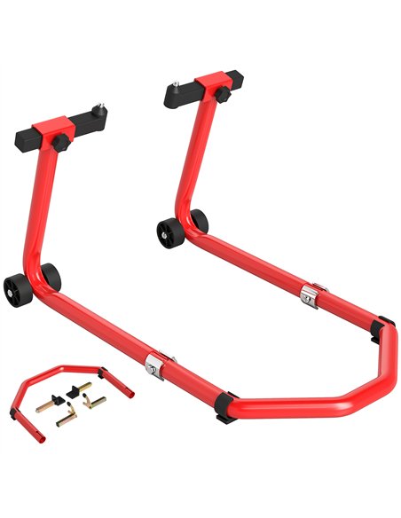 HOMCOM Motorcycle Stand, Front/Rear Paddock Stand, with 390 kg Weight Capacity, Red - pic 172572 | FastDaddyshop