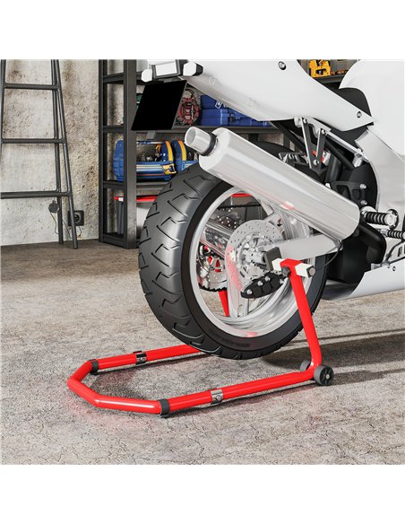 HOMCOM Motorcycle Stand, Front/Rear Paddock Stand, with 390 kg Weight Capacity, Red - pic 172579 | FastDaddyshop