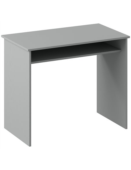 HOMCOM Modern Computer Desk, Home Office Table, Small Writing Desk with Storage Shelf, 90 x 50cm, Grey - pic 172626 | FastDaddyshop