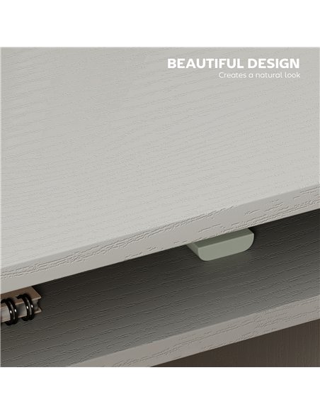 HOMCOM Modern Computer Desk, Home Office Table, Small Writing Desk with Storage Shelf, 90 x 50cm, Grey - pic 172630 | FastDaddyshop