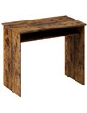 HOMCOM Boxy Work Desk, with Shelf - Wood-Effect