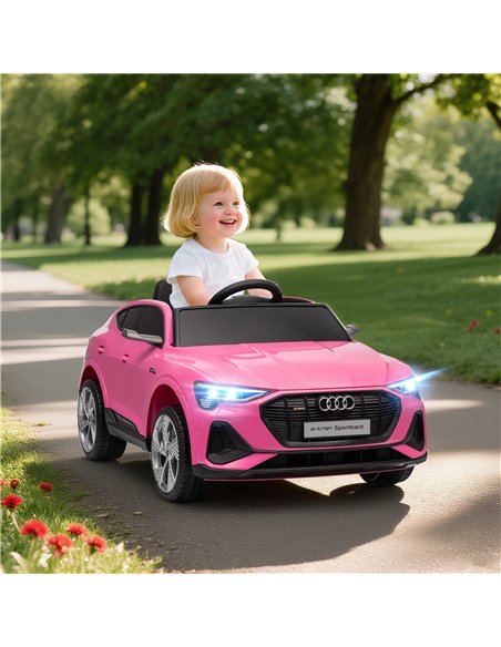HOMCOM 12V Kids Electric Ride on, Electric Car for Kids with Parental Remote, Music, Lights, Suspension Wheels, Pink - pic 172690 | FastDaddyshop