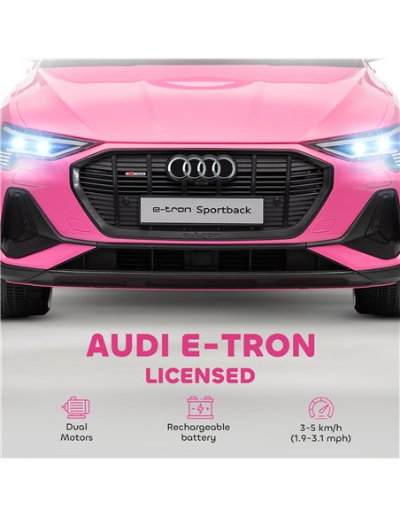 HOMCOM 12V Kids Electric Ride on, Electric Car for Kids with Parental Remote, Music, Lights, Suspension Wheels, Pink - pic 172692 | FastDaddyshop