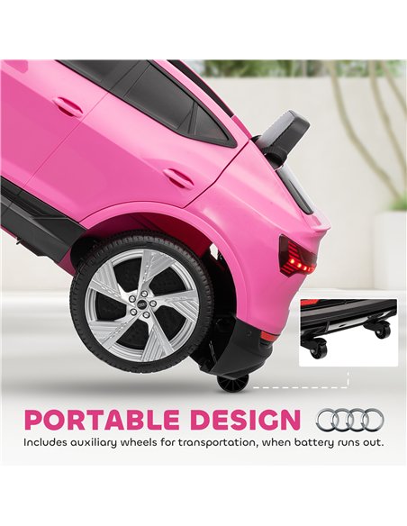 HOMCOM 12V Kids Electric Ride on, Electric Car for Kids with Parental Remote, Music, Lights, Suspension Wheels, Pink - pic 172694 | FastDaddyshop