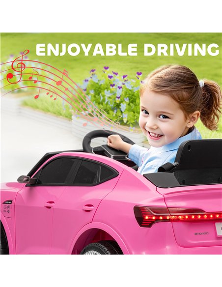 HOMCOM 12V Kids Electric Ride on, Electric Car for Kids with Parental Remote, Music, Lights, Suspension Wheels, Pink - pic 172695 | FastDaddyshop