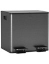 HOMCOM 30L Dual Compartment Stainless Steel Bin, with Deodoriser Holders - Black